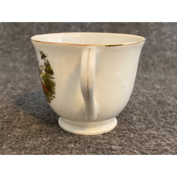 VTG Victorian Fragonard Couple China Cup Saucer Creamer Demitasse Replacement - Picture 13 of 16